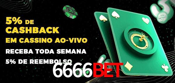 Promoções do cassino ao Vivo 6666BET